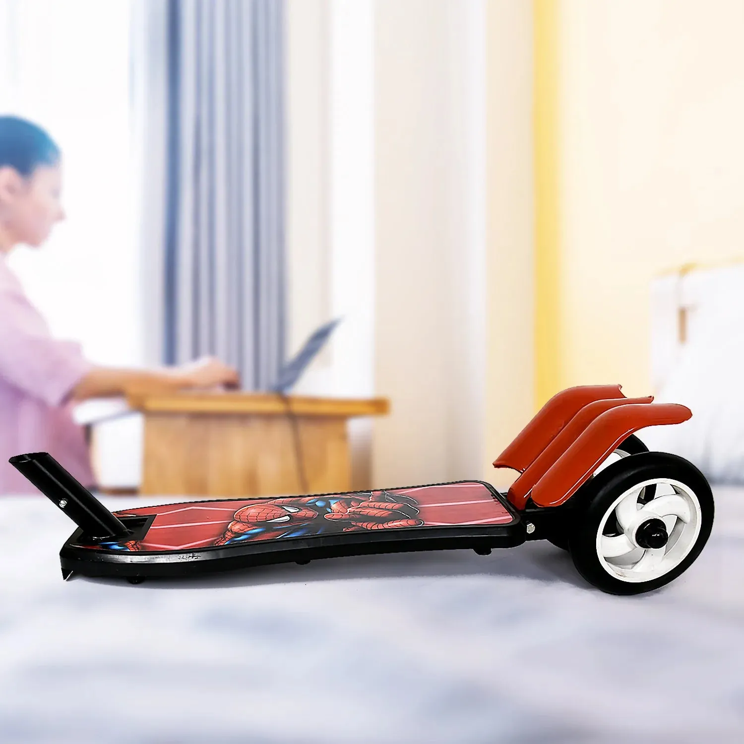 17827 BASIC KIDS RIDE ON LEG PUSH SCOOTER FOR BOYS AND GIRLS (4 - 8 YEARS OLD KIDS) FOLDABLE SCOOTER CYCLE WITH HEIGHT ADJUSTMENT FOR BOYS AND GIRLS MULTICOLOR (1 PC / 2 & 3 WHEEL)