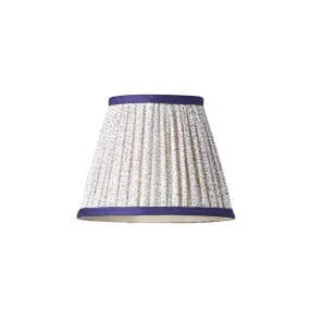 18cm pendant shade in navy & white dashee block printed cotton