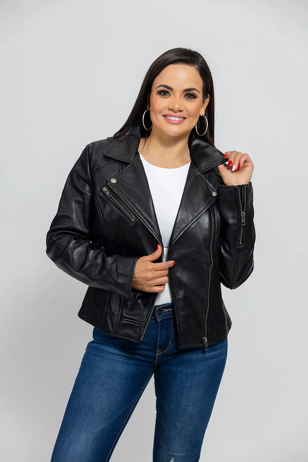 Betsy - Women's Fashion Lambskin Leather Jacket