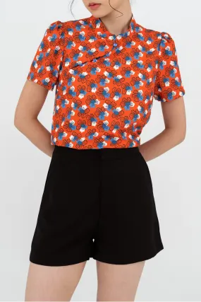 Betty High-Waist Shorts in Ebony Black