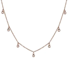 BEZEL SET DIAMOND SPRINKLE NECKLACE