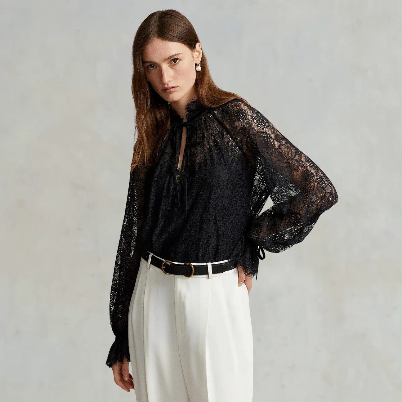 Black Lace Blouse