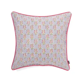 Block Print Cushion Cover 450×450 Purple