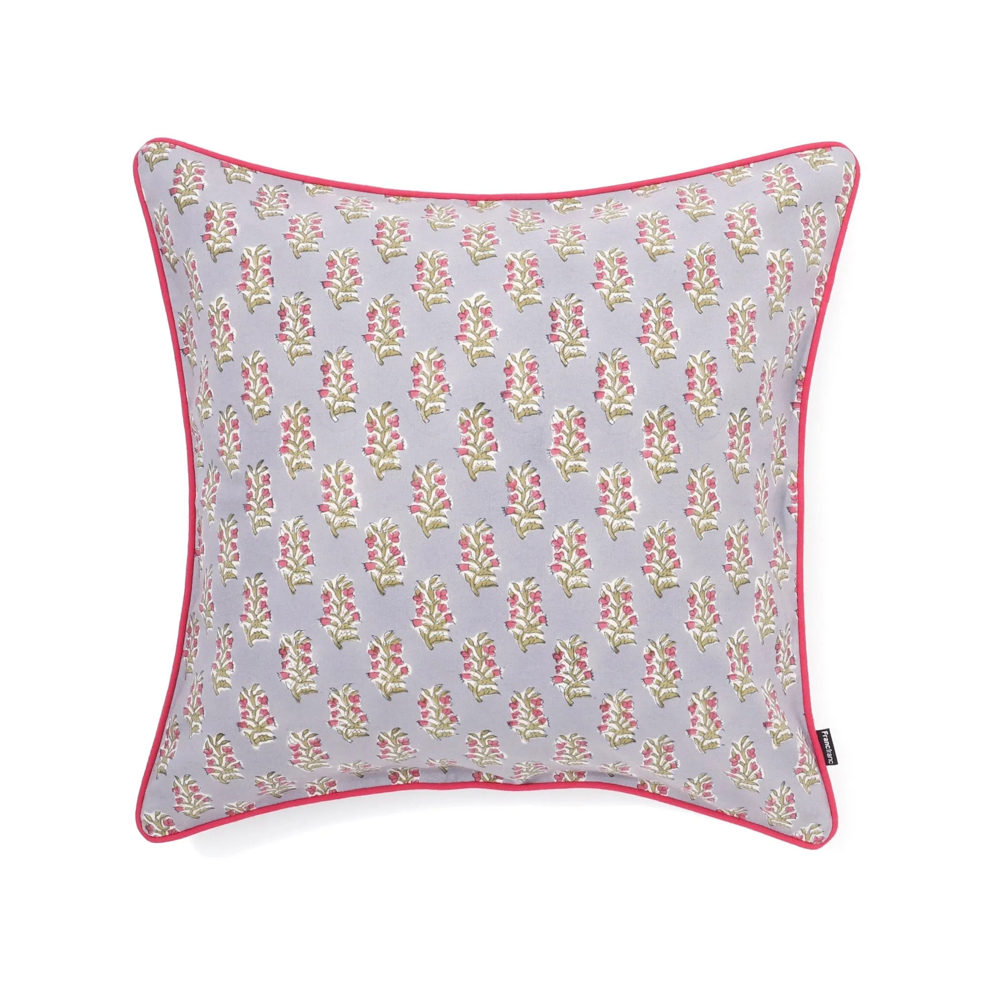 Block Print Cushion Cover 450×450 Purple