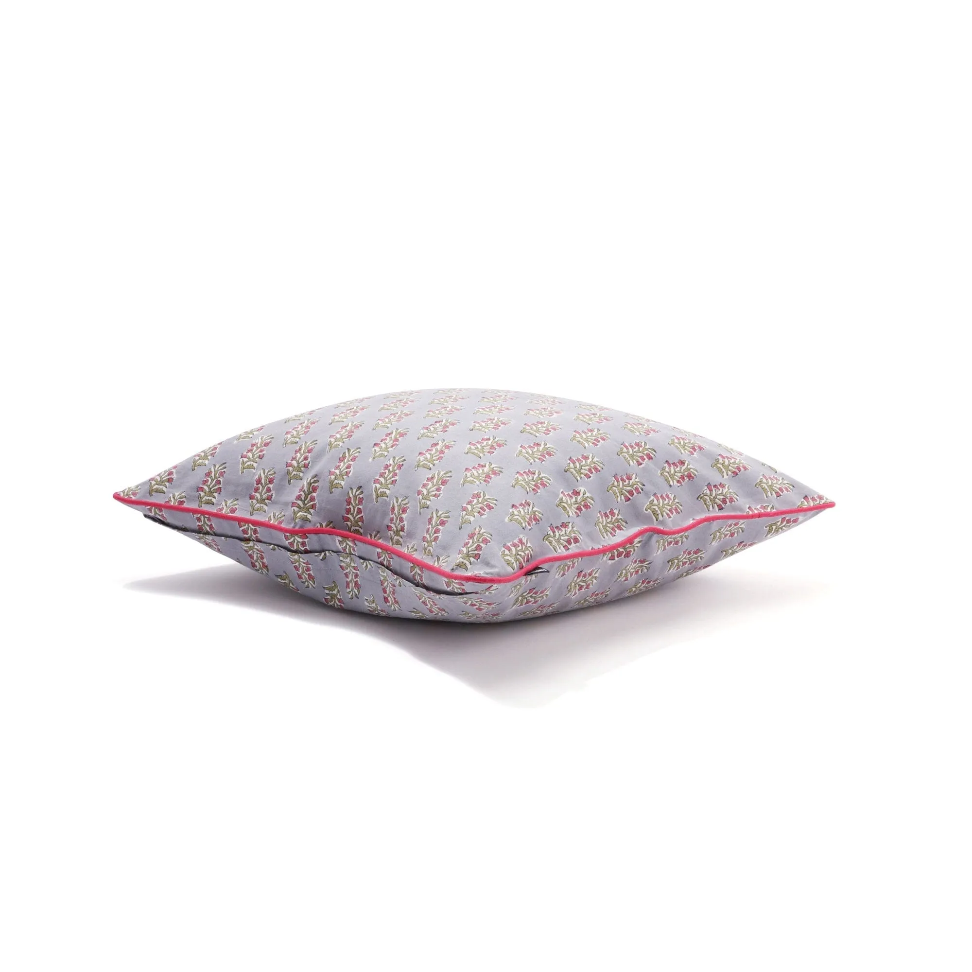 Block Print Cushion Cover 450×450 Purple