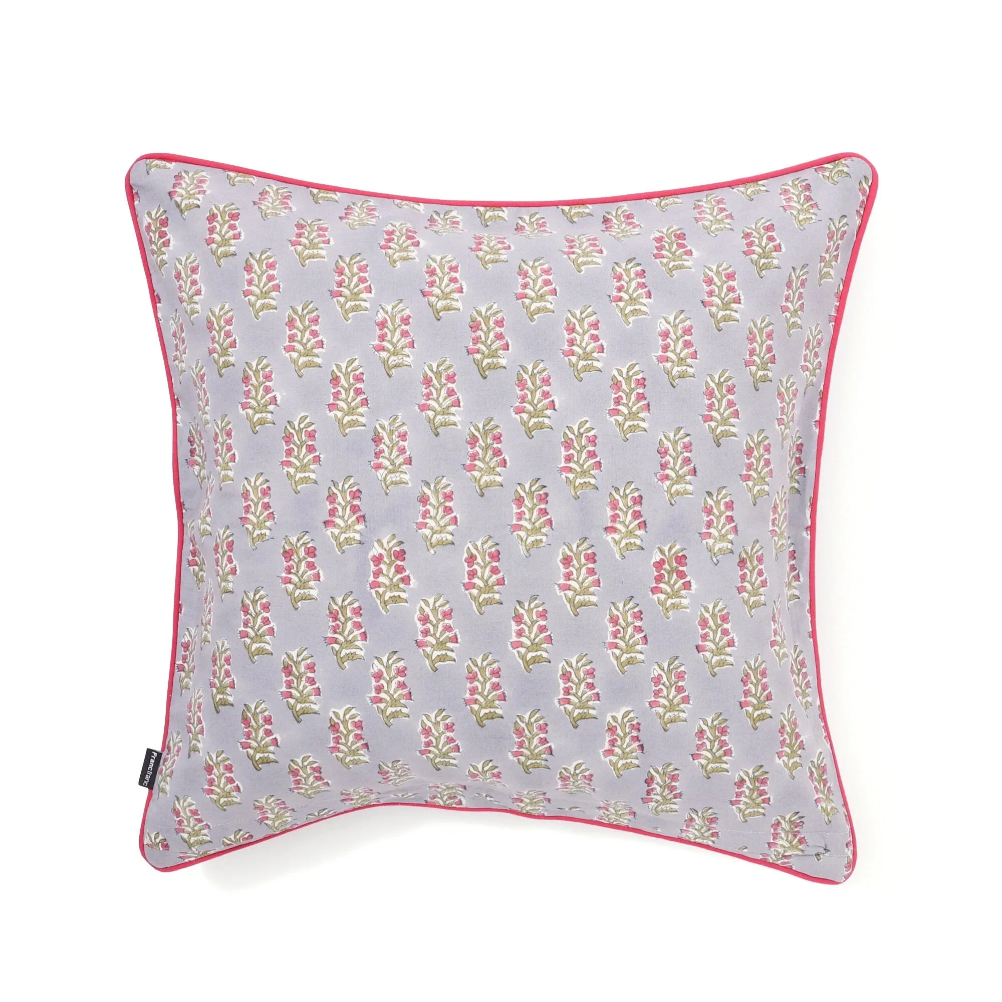 Block Print Cushion Cover 450×450 Purple