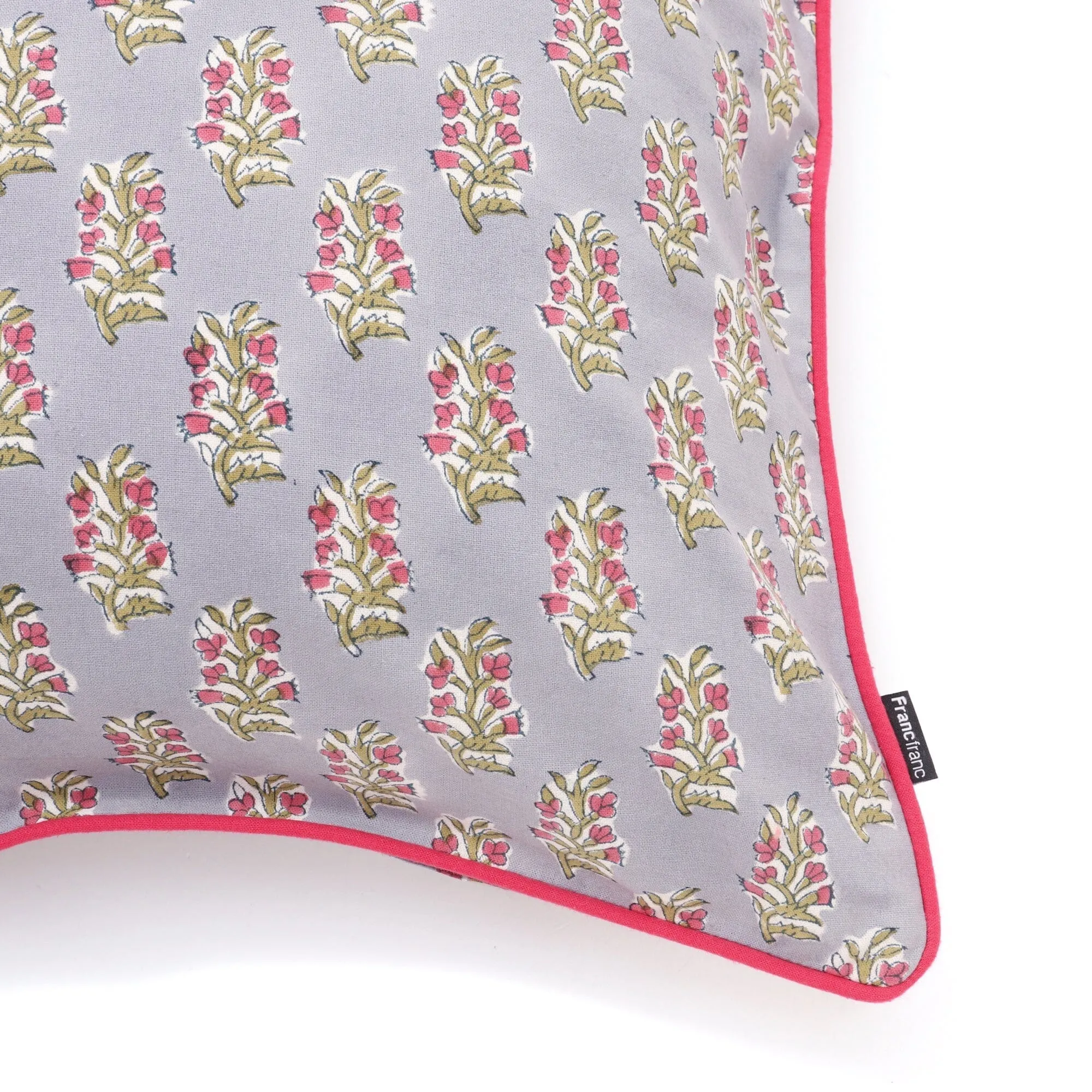 Block Print Cushion Cover 450×450 Purple
