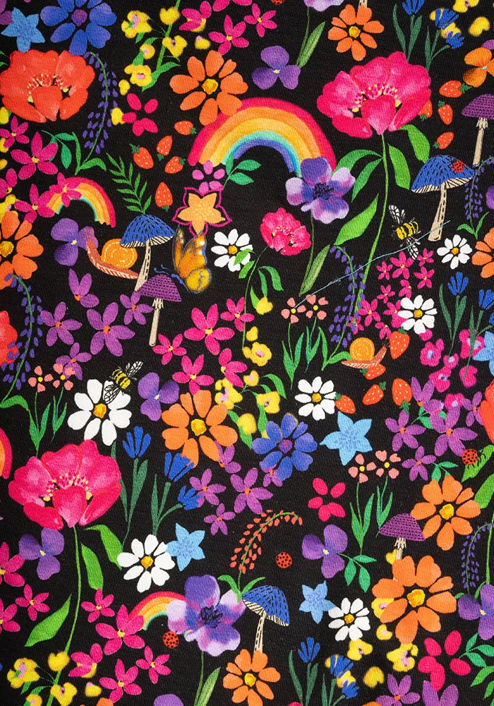 Children's Garden Rainbow Print Cotton Dress (Liv)