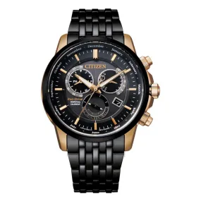 Citizen Black & Rose Gold Steel Men's Solar Watch - BL8156-80E