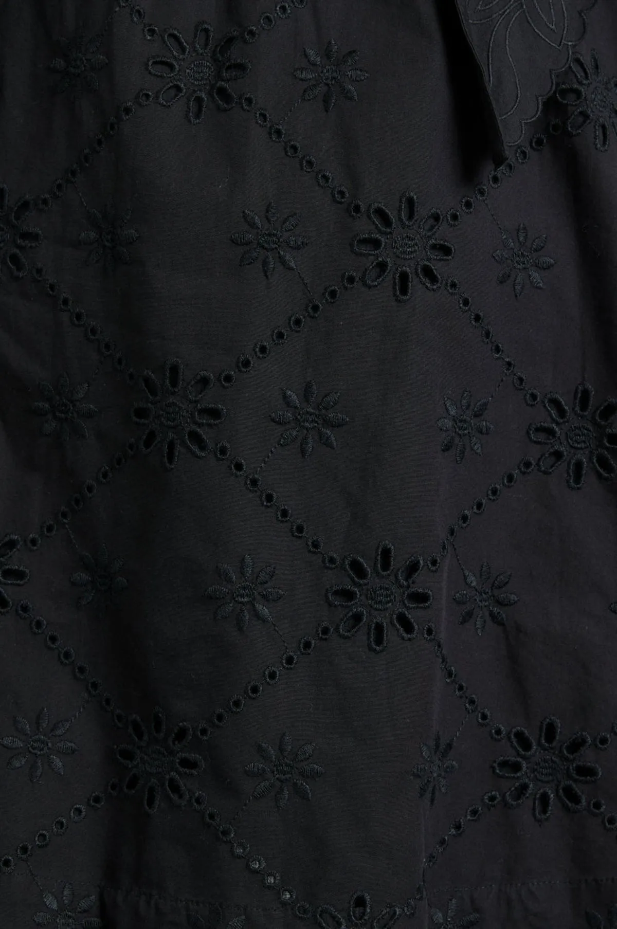Clementine Collared Mini Dress Black
