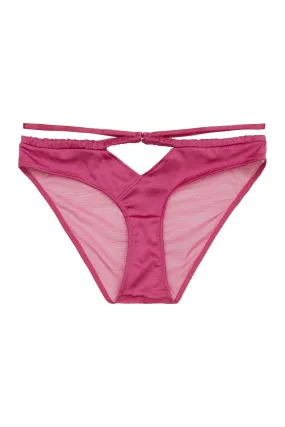Dani Magenta Strappy Satin Brief