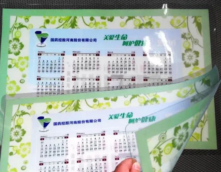Double-sided transparent PVC  table mat