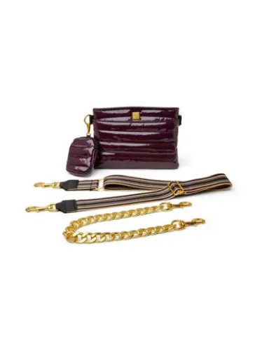 Downtown Crossbody | Aubergine Patent
