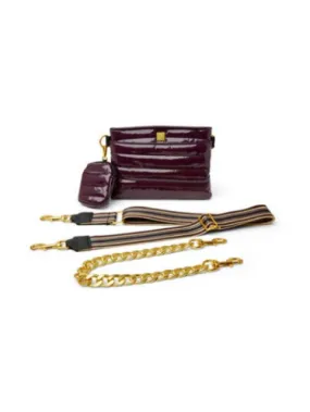Downtown Crossbody | Aubergine Patent