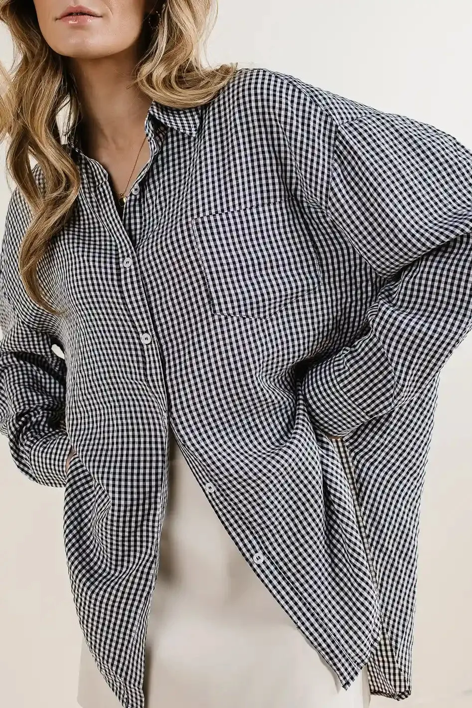Ellie Gingham Button Up - FINAL SALE