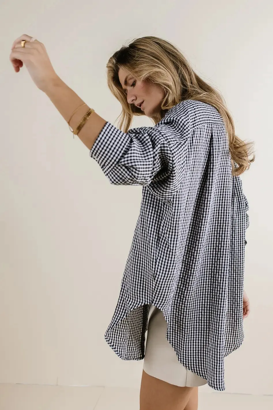 Ellie Gingham Button Up - FINAL SALE