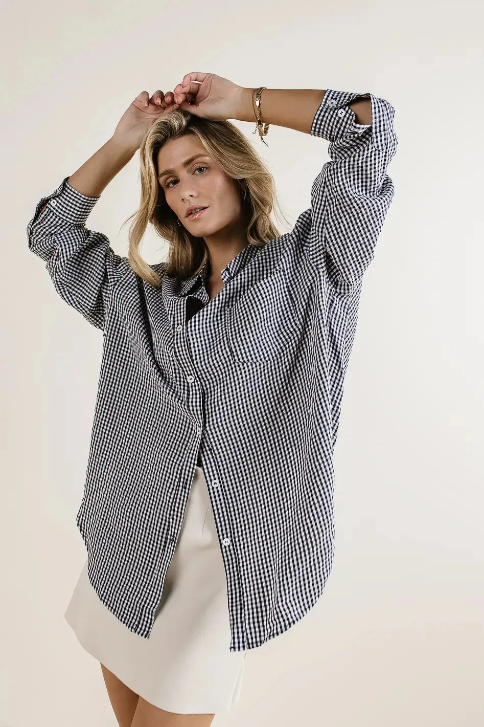 Ellie Gingham Button Up - FINAL SALE