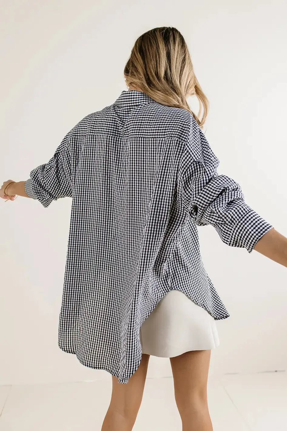 Ellie Gingham Button Up - FINAL SALE