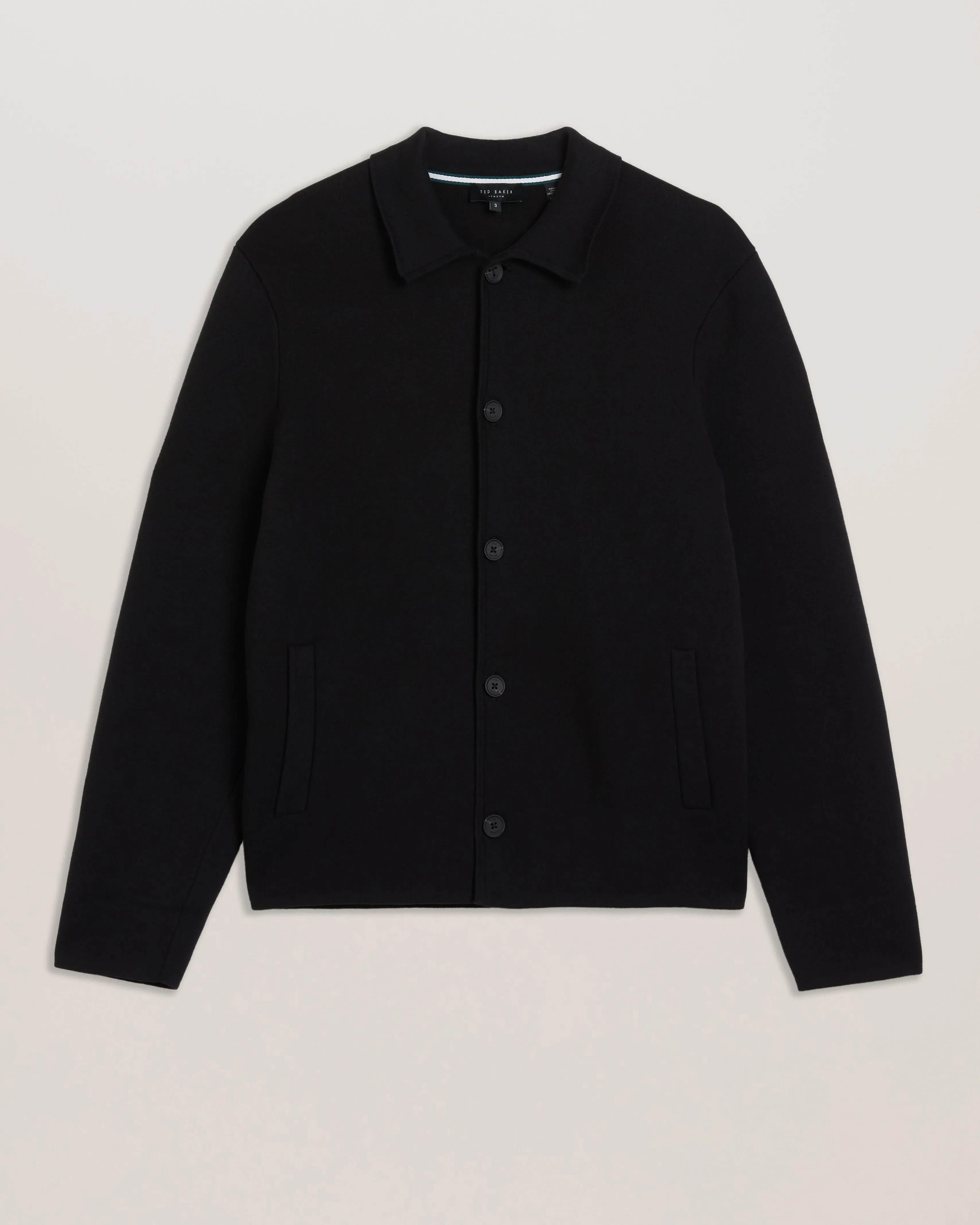 Freder Ls Solid Jacquard Jacket Black