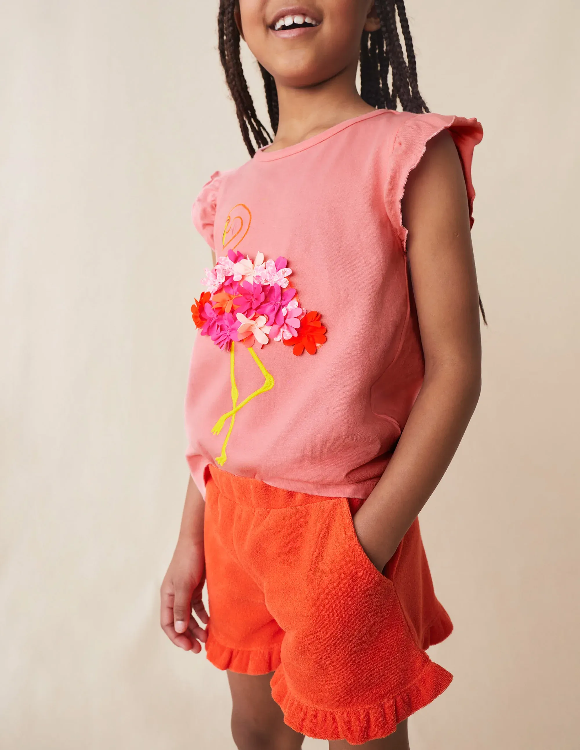 Frill Hem Towelling Shorts