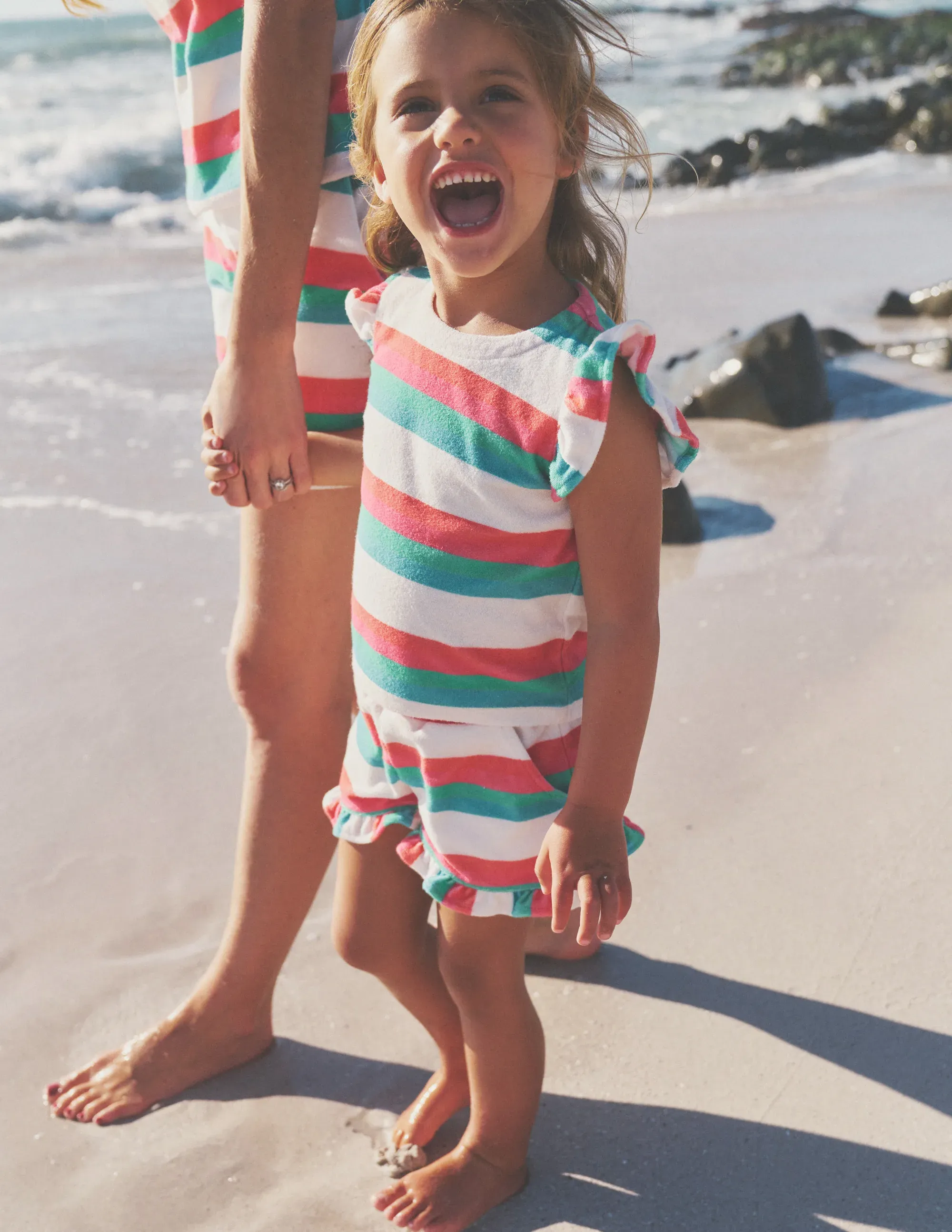 Frill Hem Towelling Shorts