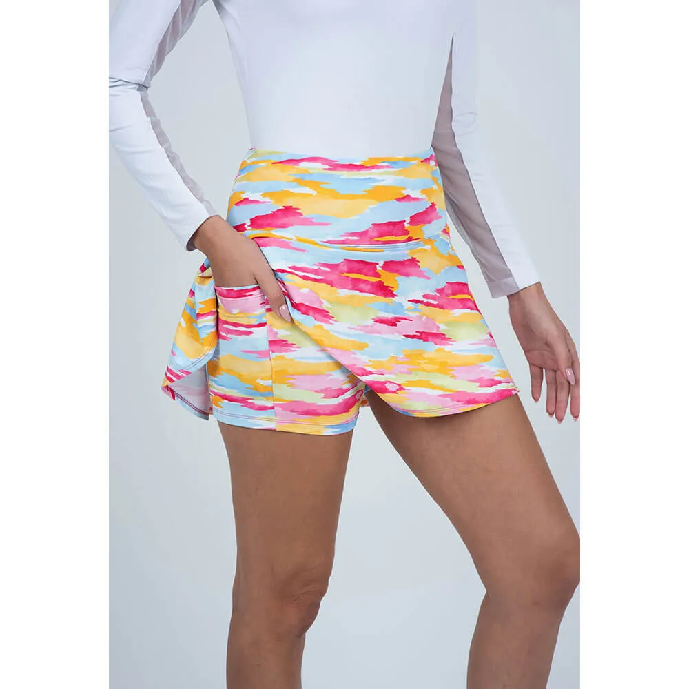 IBKUL Women's 13-Inch Jessie Watermelon Swing Skort - Multi