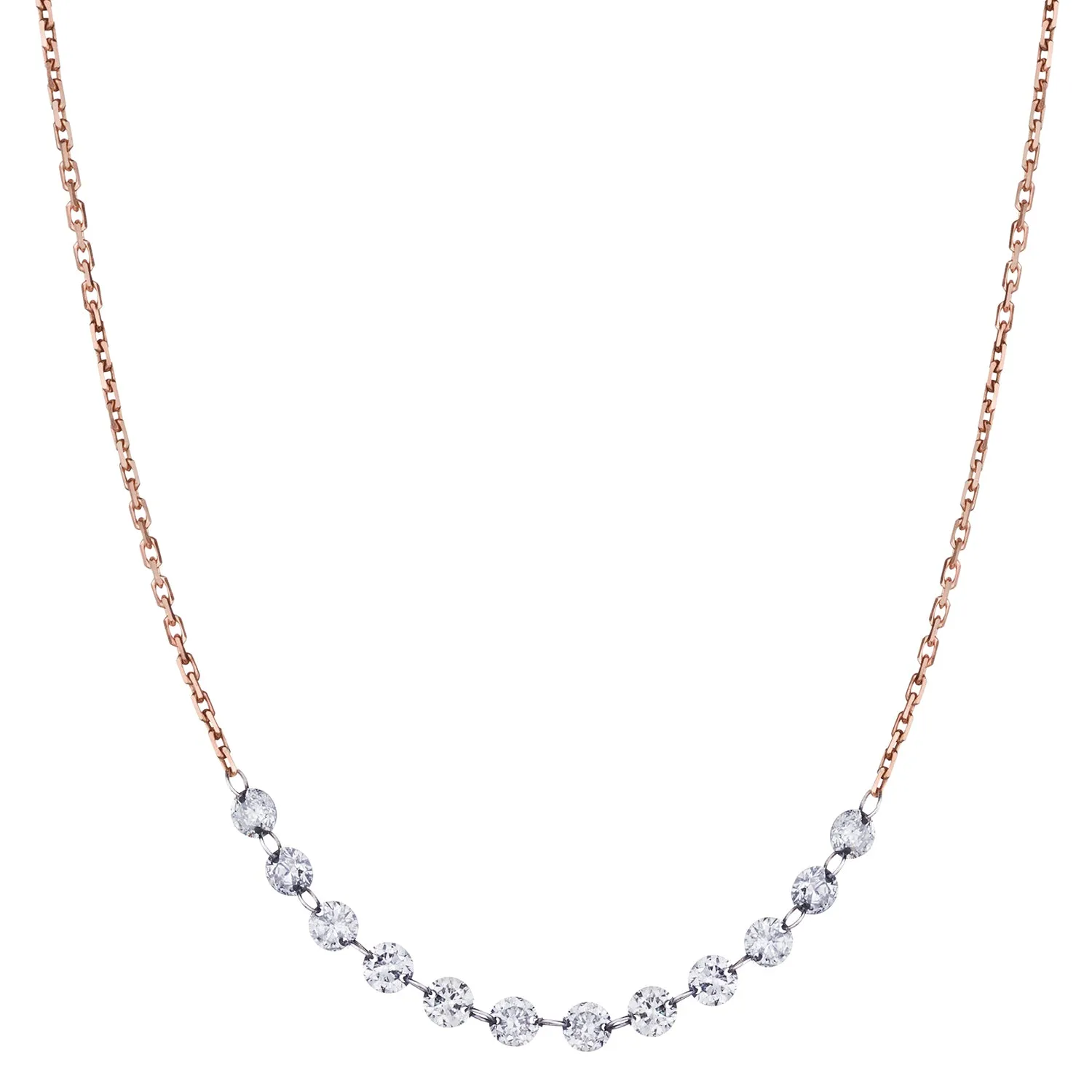 INVISIBLY SET DIAMOND NECKLACE