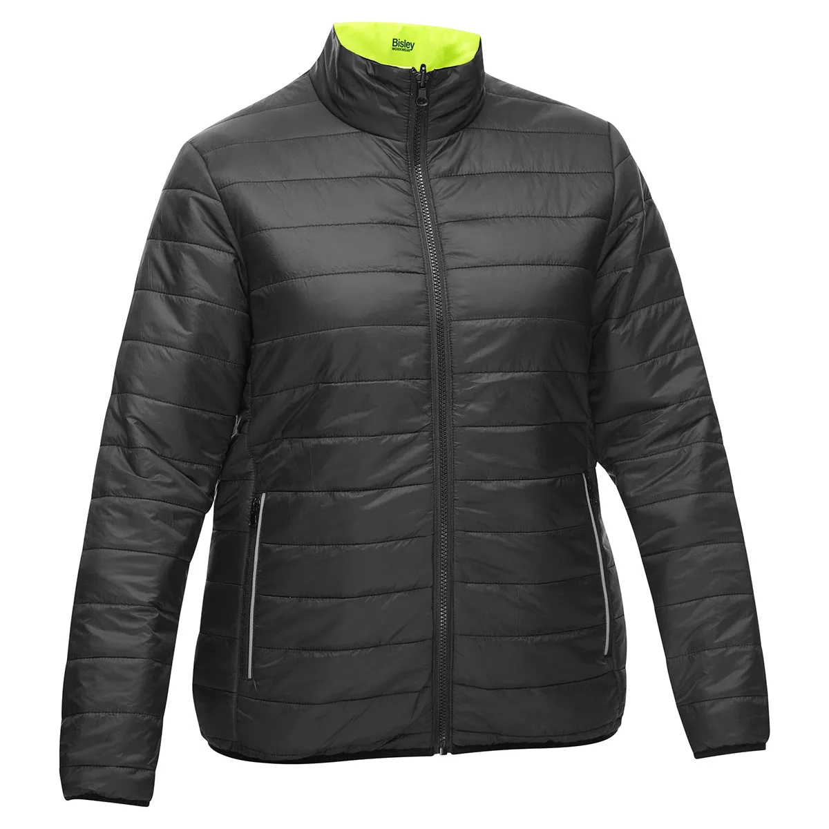 Jacket - PIP Bisley ANSI Type R Class 3 CSA Z96 X-Back Women's Contoured Reversible Puffer, PC333W6350X