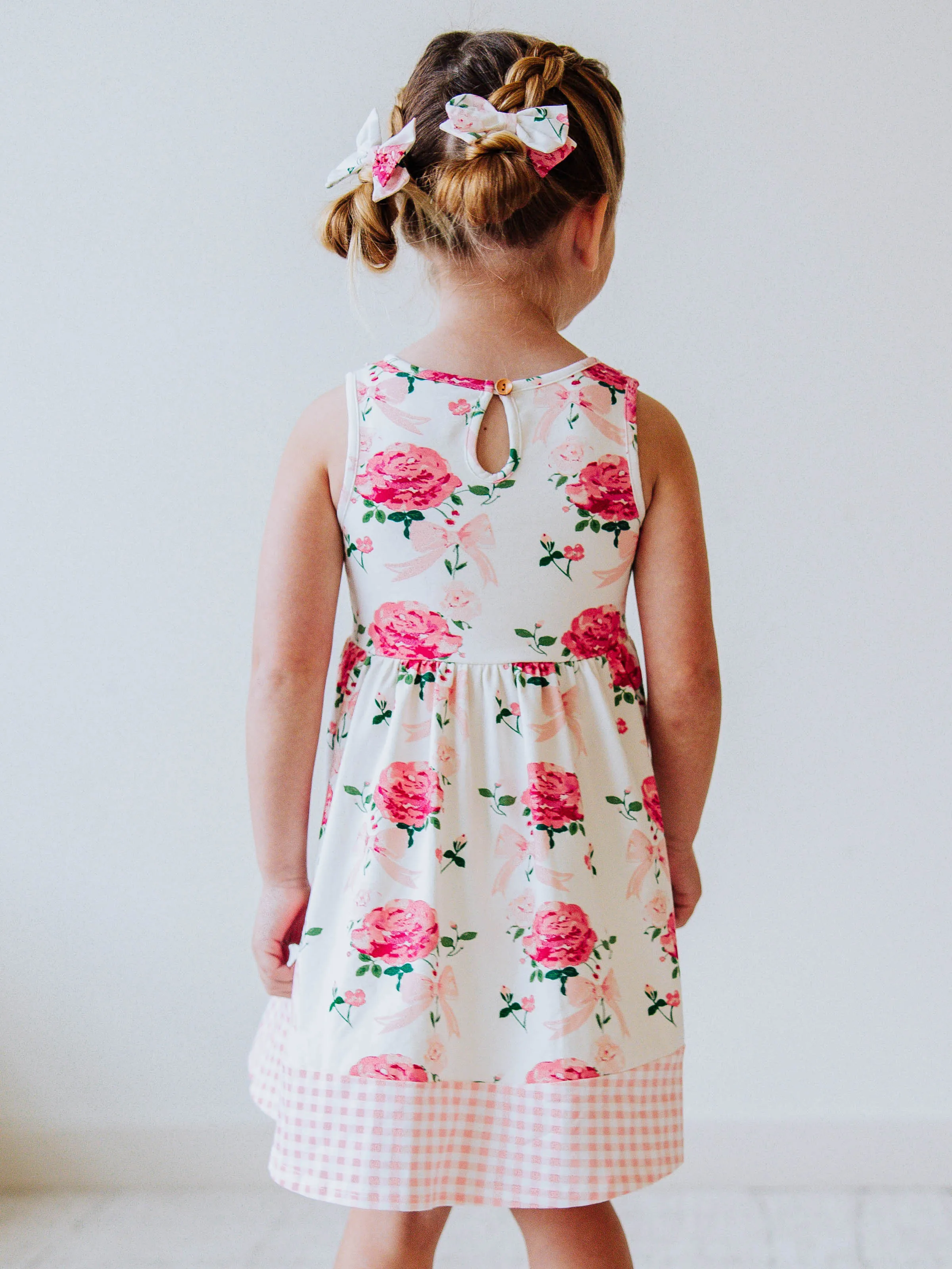 Kate Dress - Pink Rose Bouquet