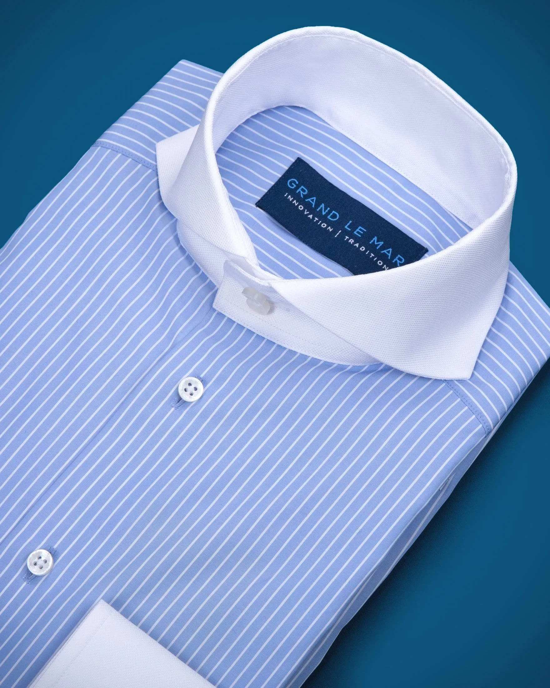 Light Blue Striped Douglas Shirt