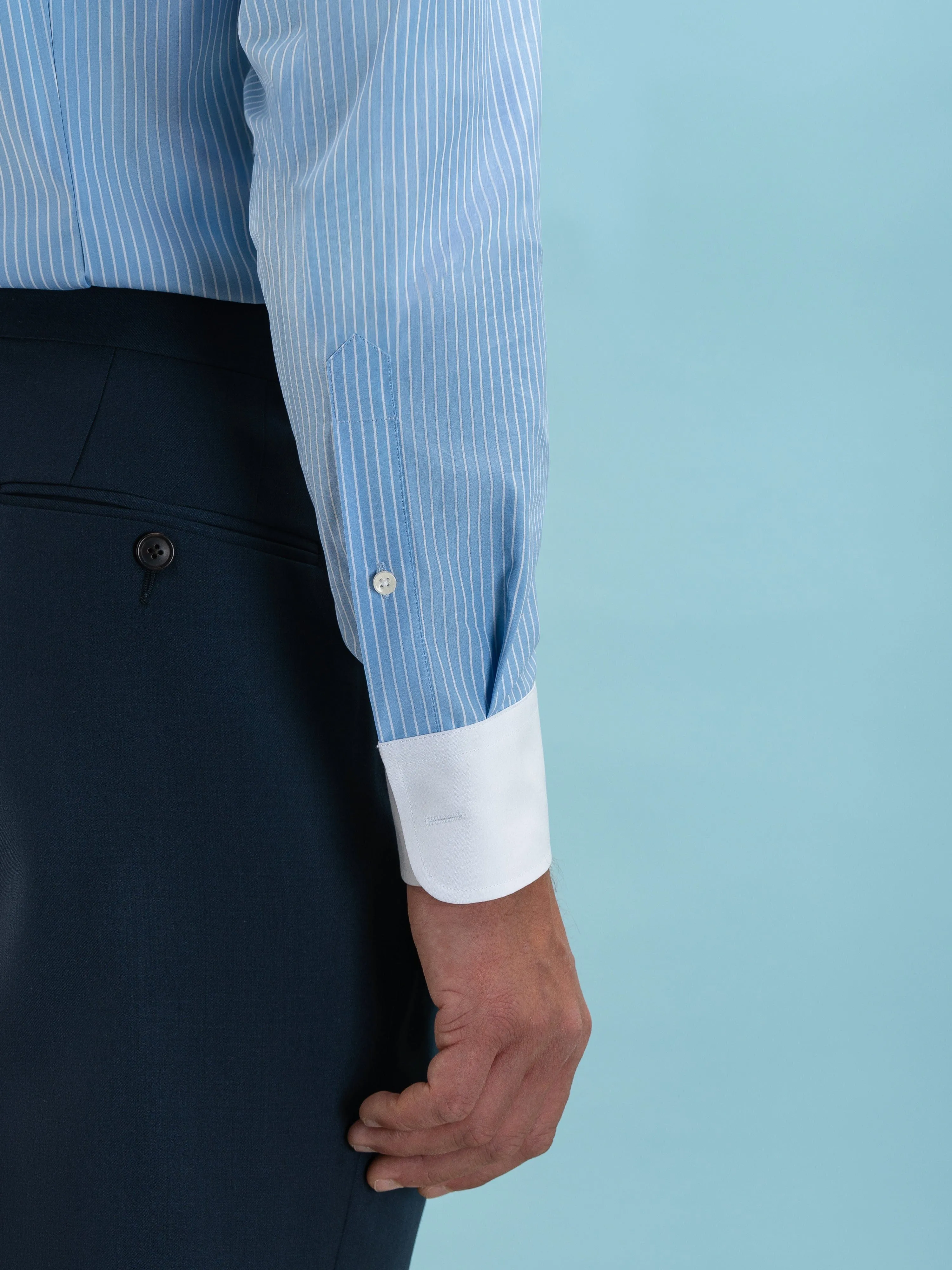 Light Blue Striped Douglas Shirt