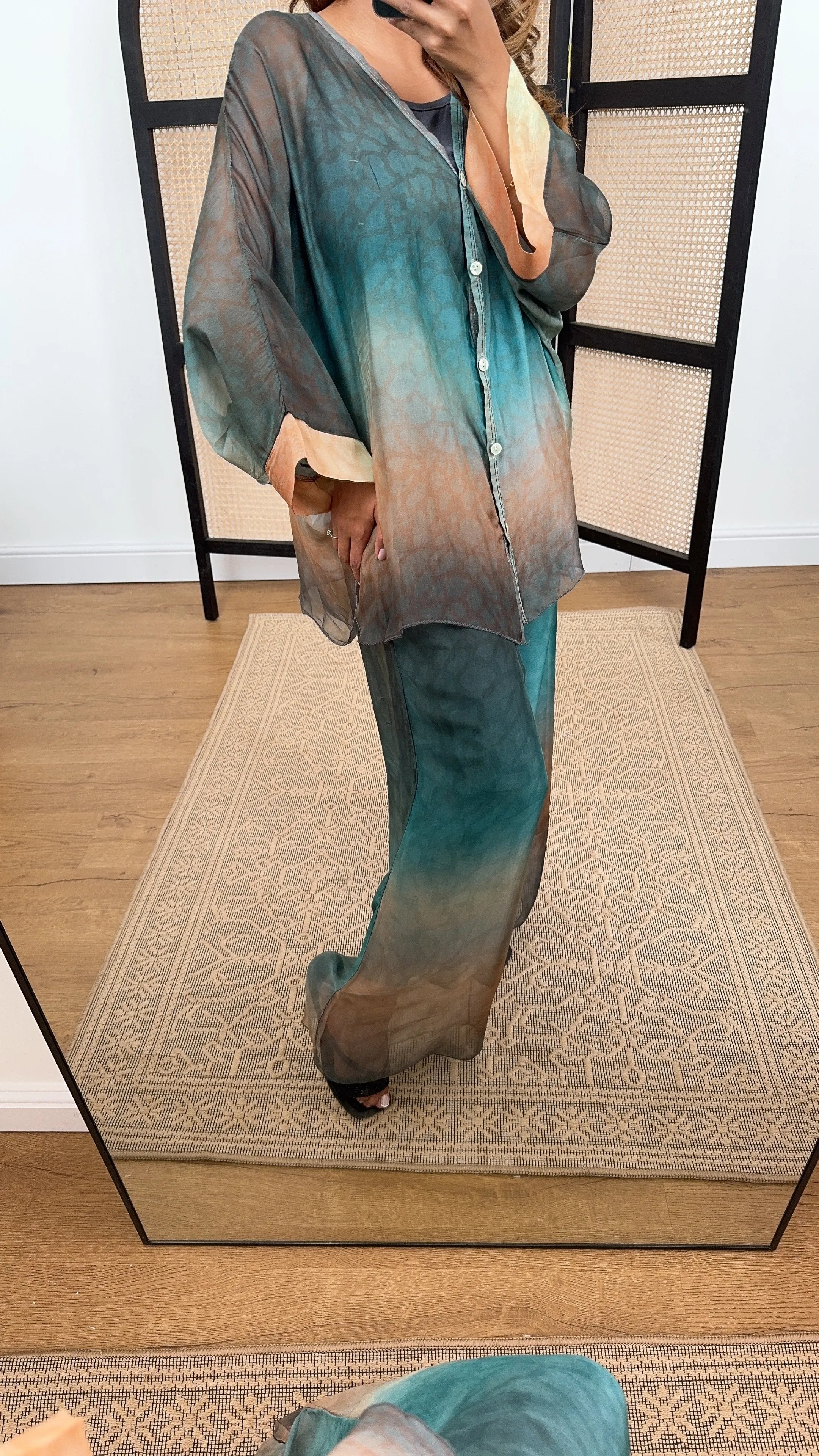 Mahek ombre coord blue
