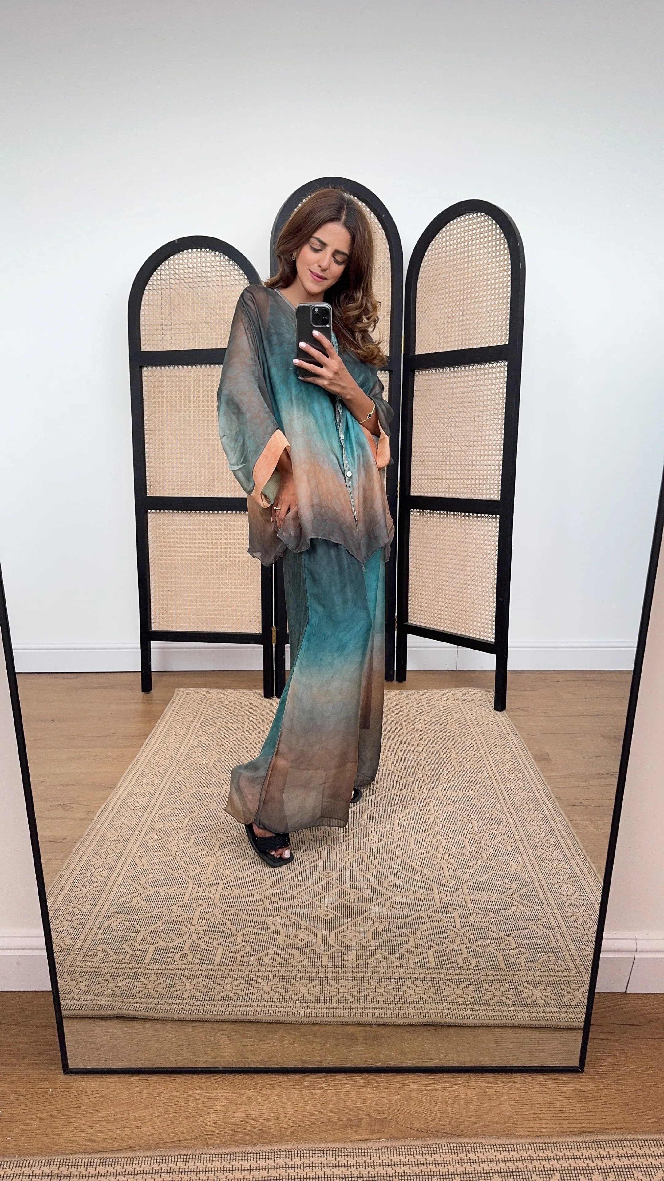 Mahek ombre coord blue