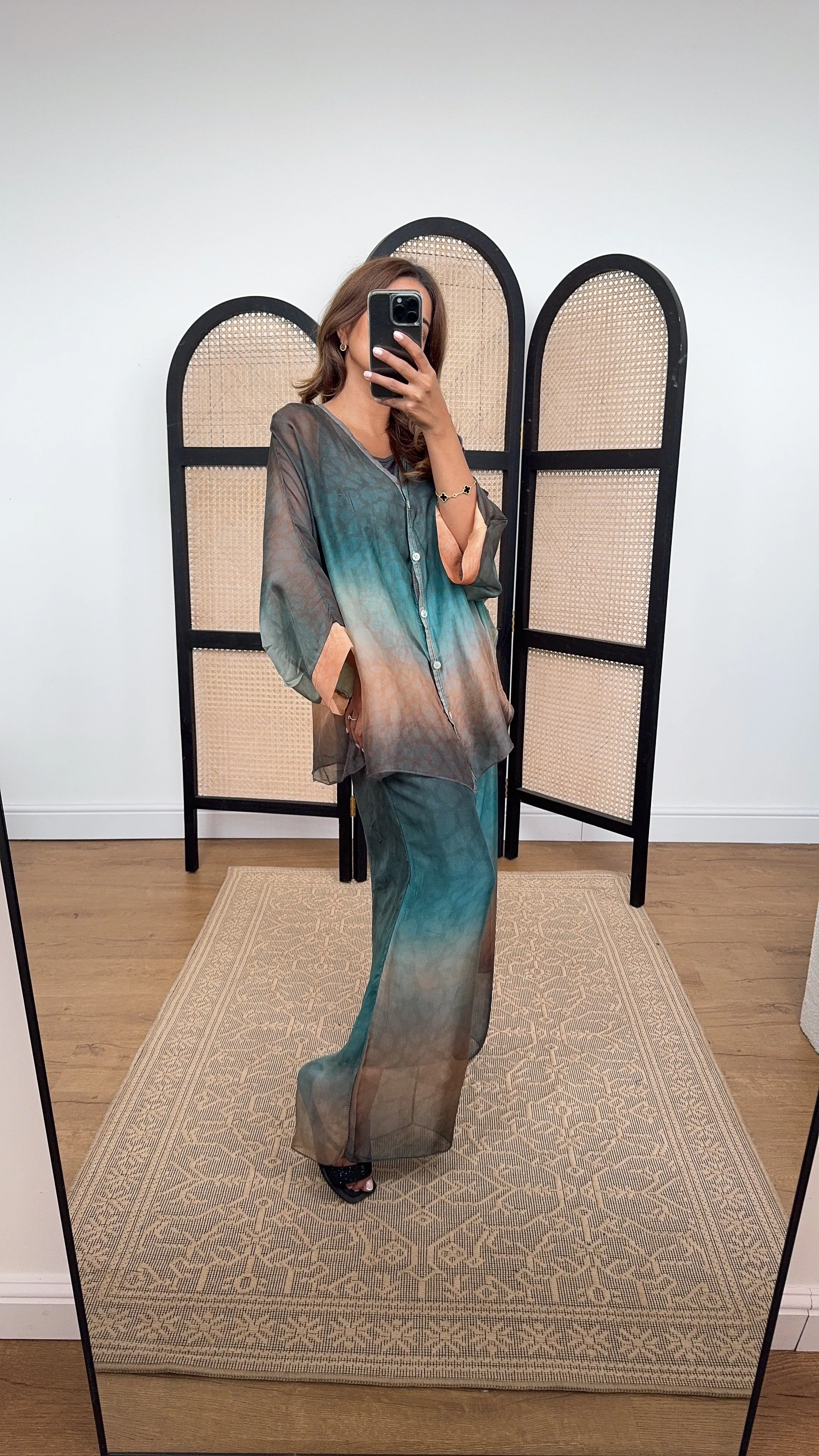 Mahek ombre coord blue