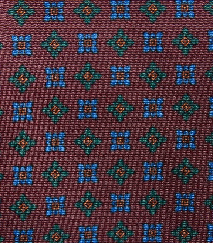 Maroon Madder Silk Motif Tie