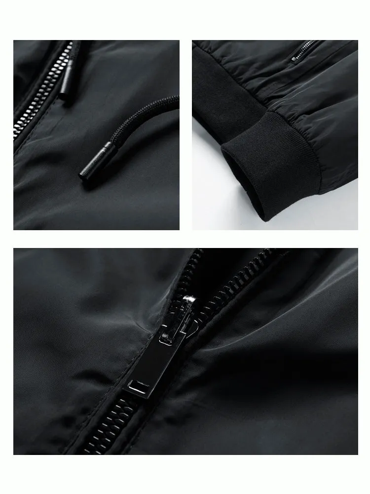Men's Casual Solid Hooded Slim Fit Jacket