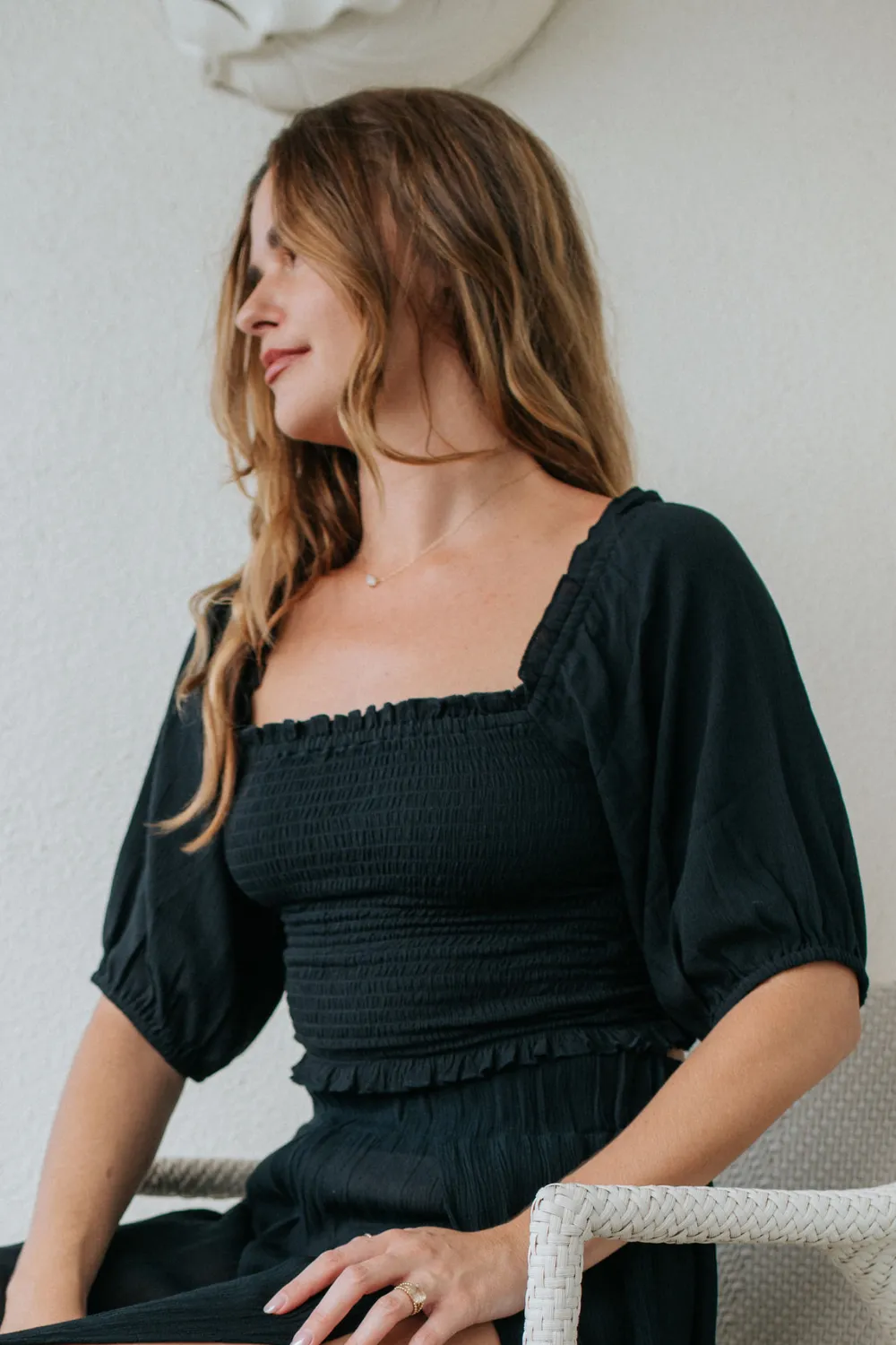 Miami Boho Smocked Crop Top