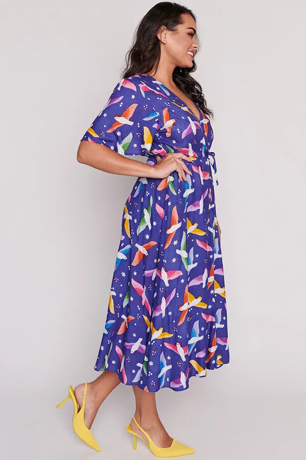 Michelle Rainbow Crackle Dress
