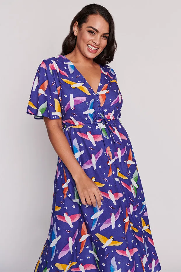 Michelle Rainbow Crackle Dress