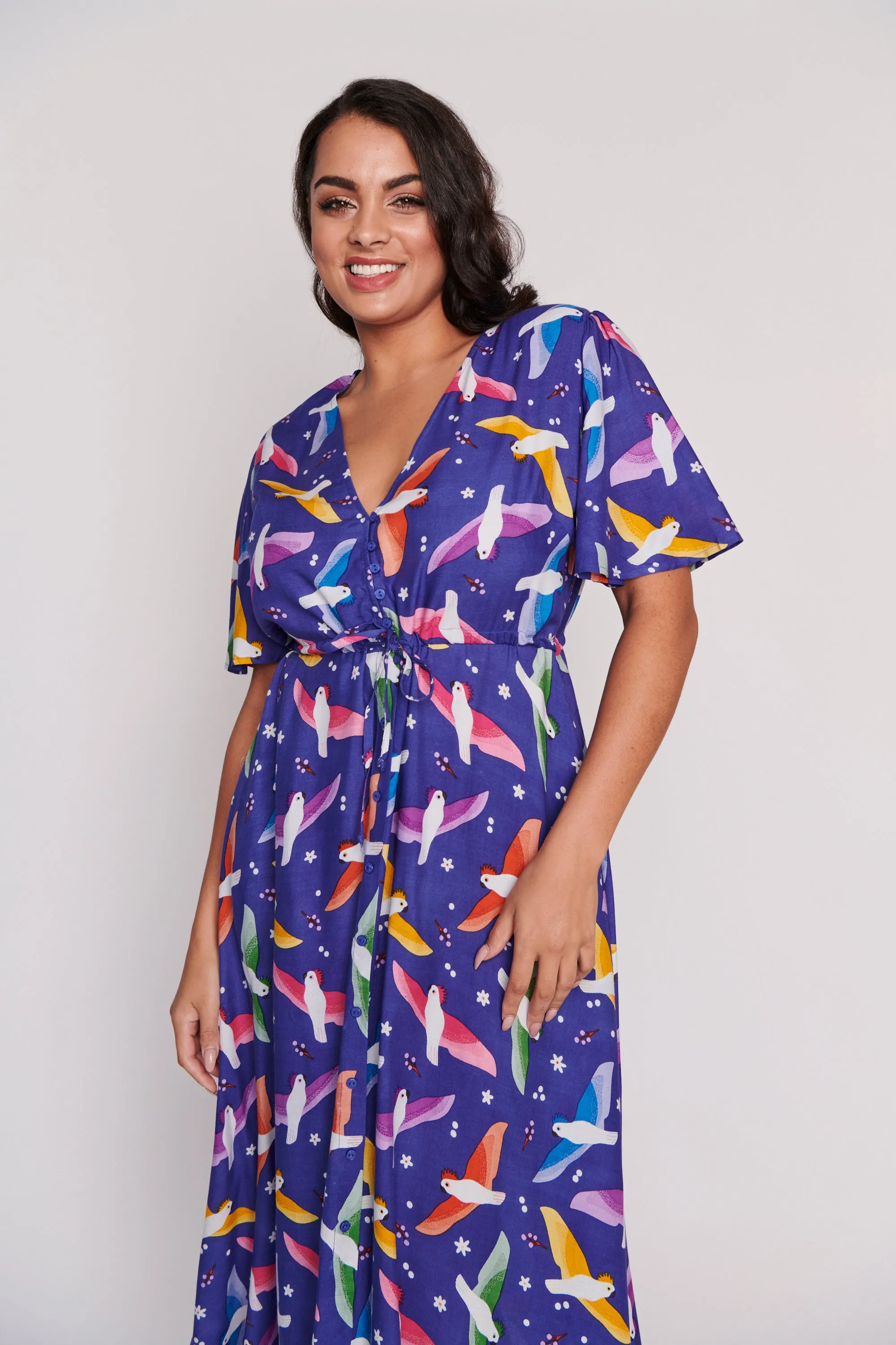 Michelle Rainbow Crackle Dress