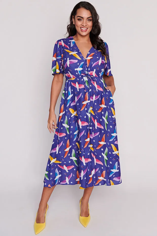 Michelle Rainbow Crackle Dress