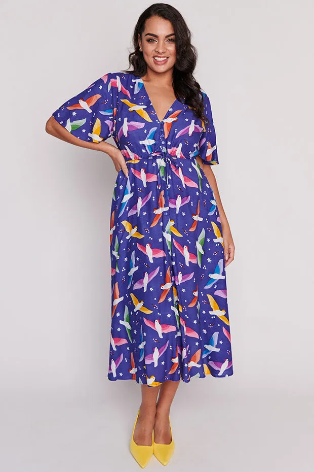 Michelle Rainbow Crackle Dress