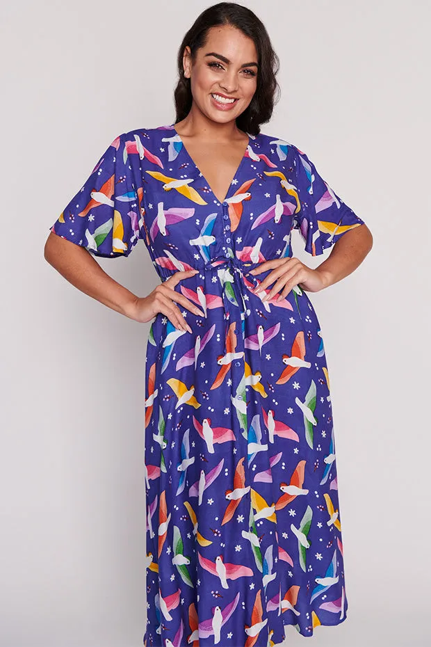 Michelle Rainbow Crackle Dress