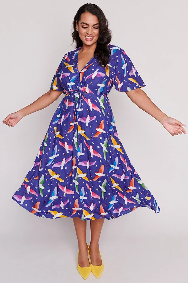 Michelle Rainbow Crackle Dress