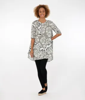 Niche - Crinkle - Cablecar Tunic - Rose Stripe