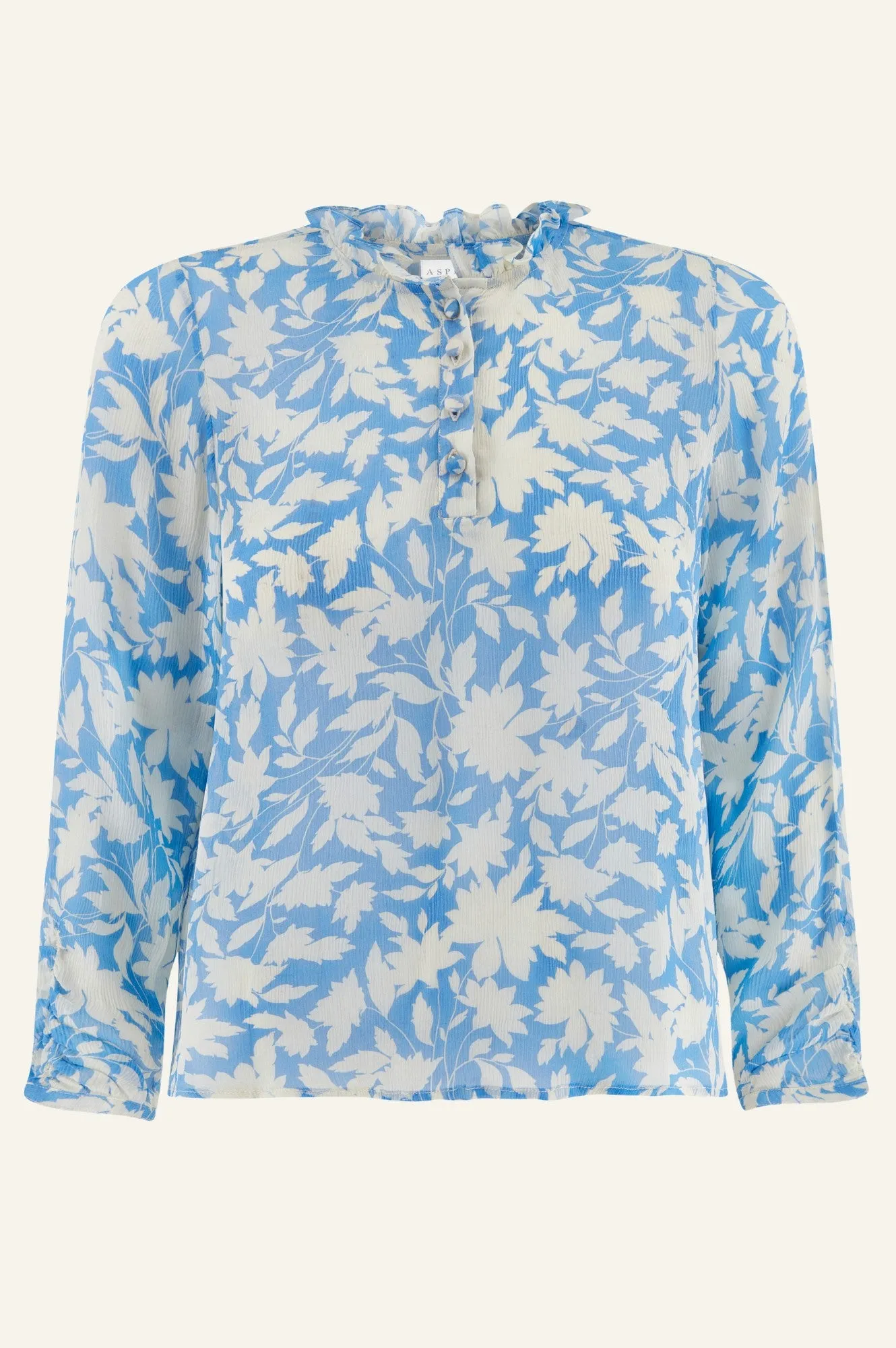Noelle Blouse | Cornflower/Cream