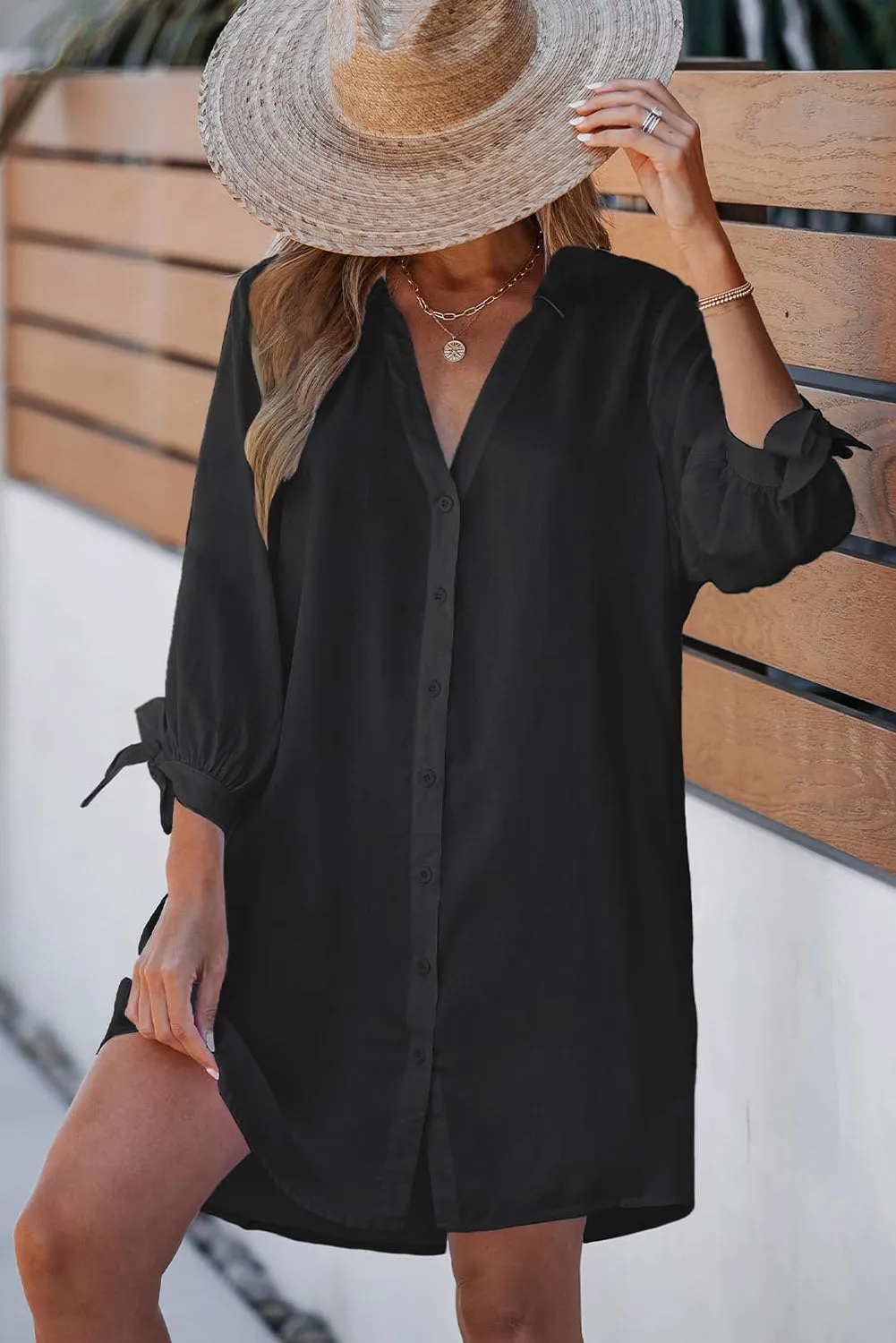 Plus Size Shirt Dress or Cover-up for Swimsuit