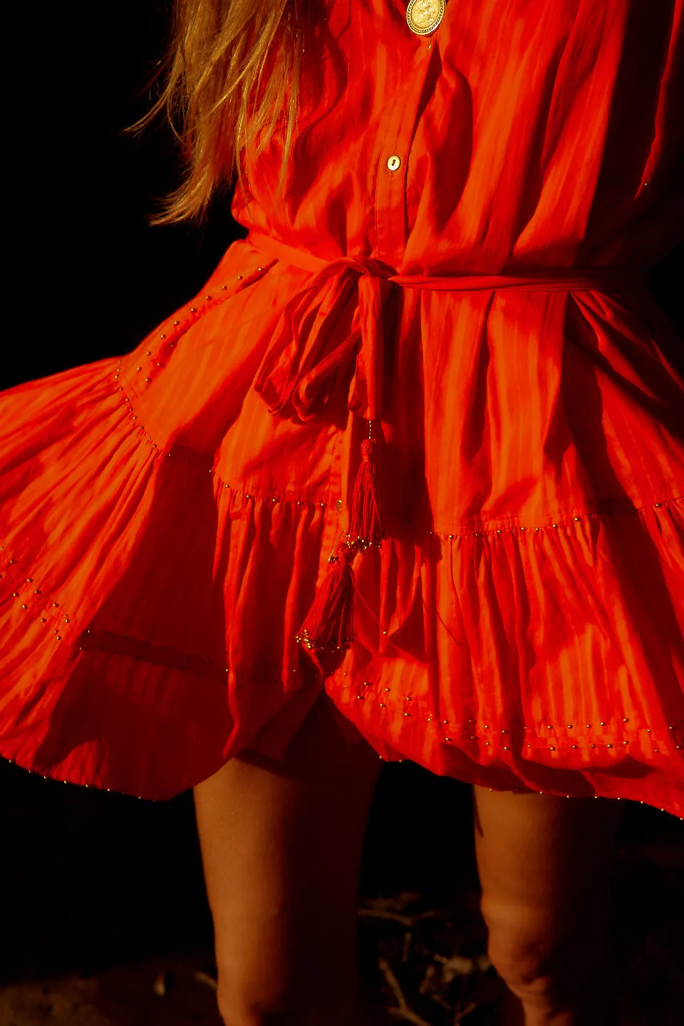 Poppy Pheme Puff Sleeve Mini Dress