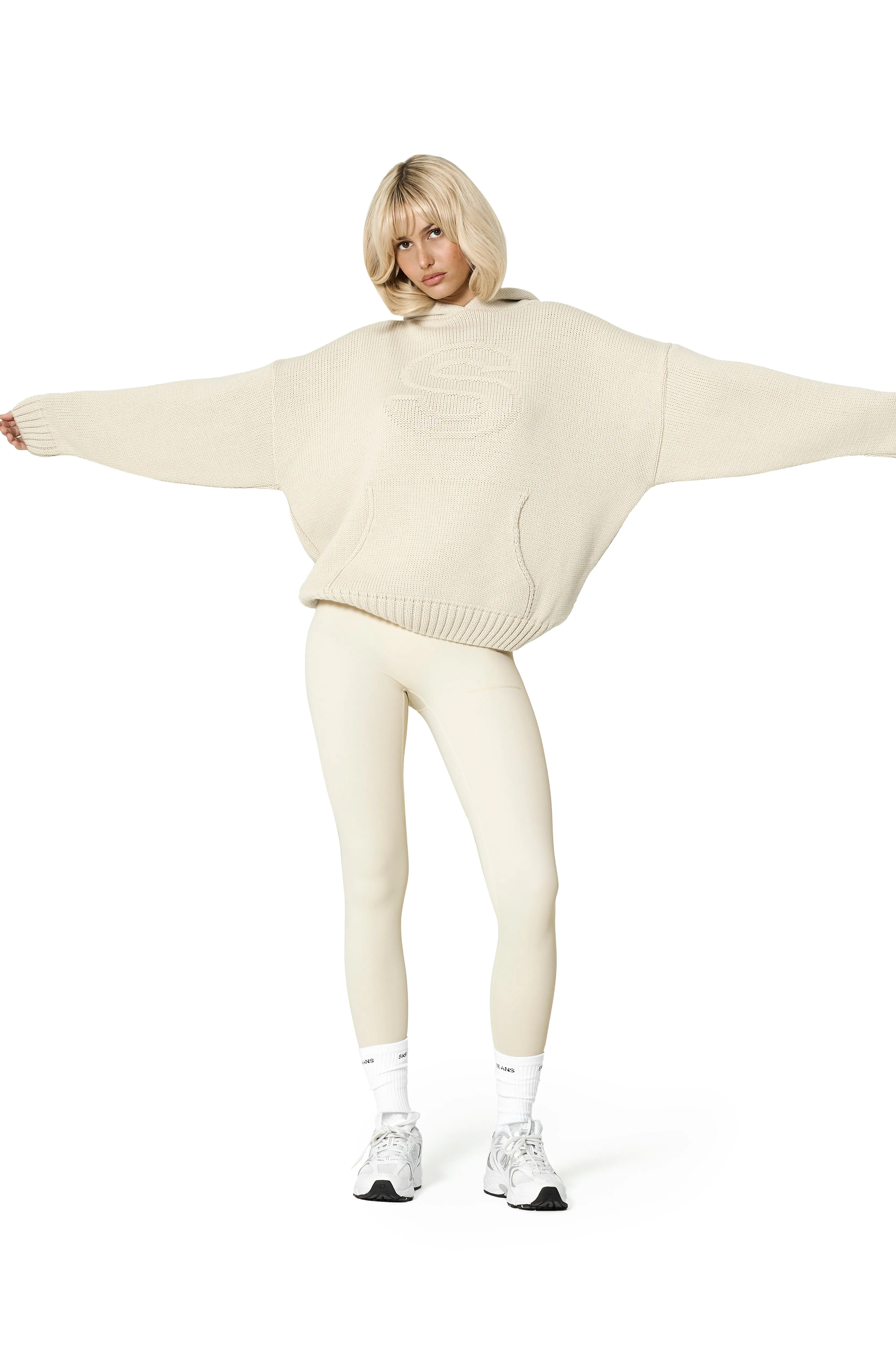 Seekers Knit Hoodie in Bone