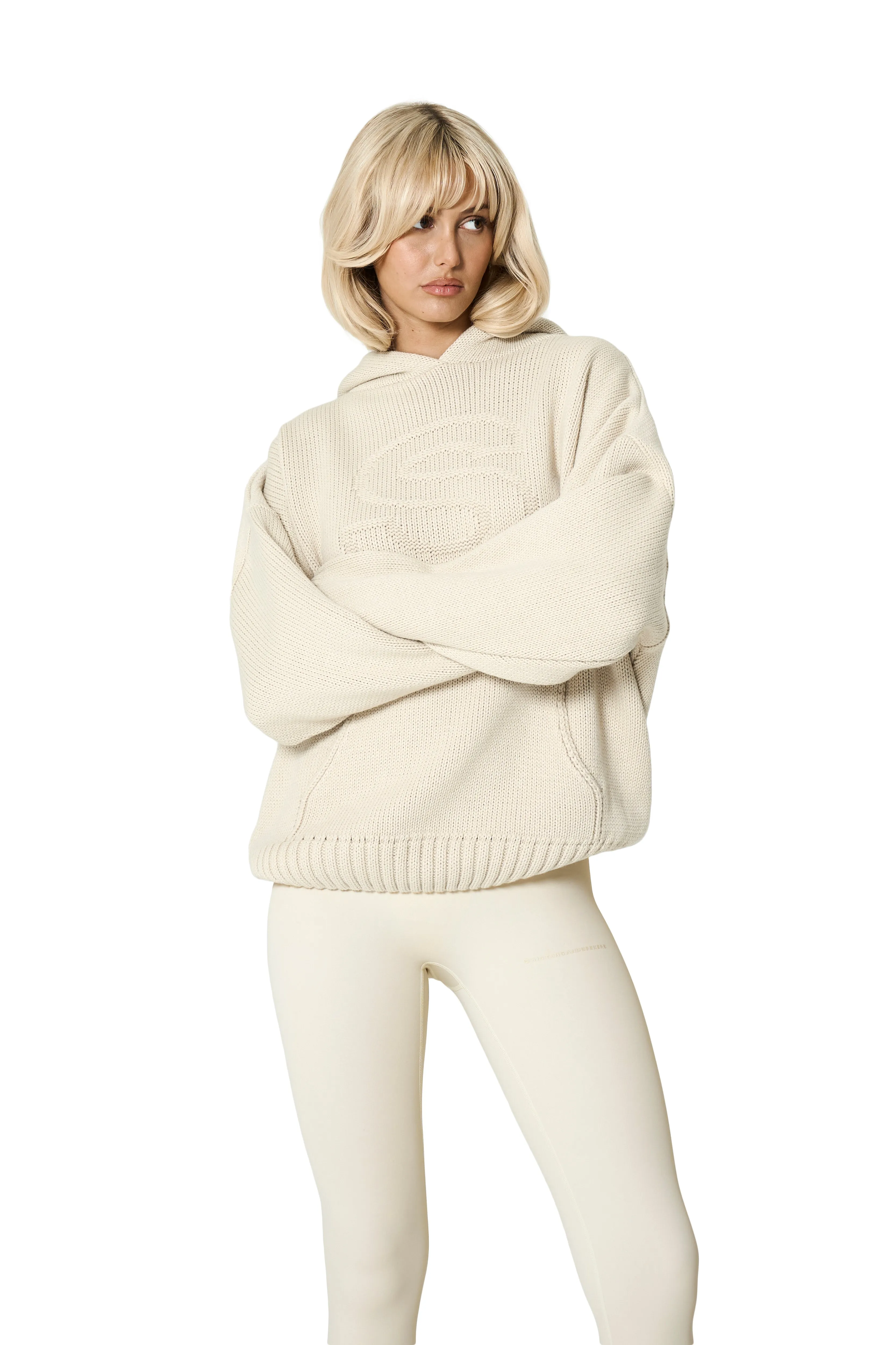 Seekers Knit Hoodie in Bone